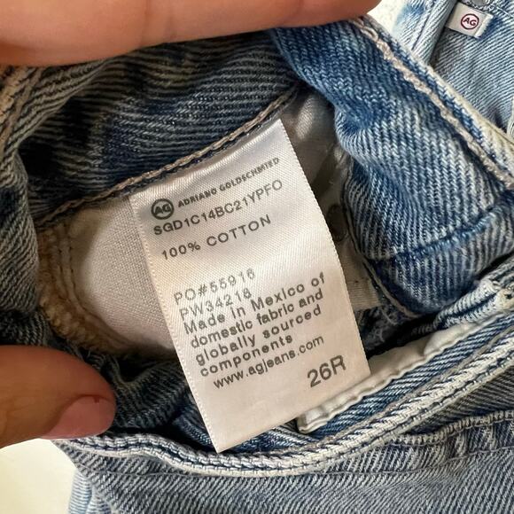 AG Adriano Goldschmied Clove Distressed Relaxed Vintage Straight Jeans 26R